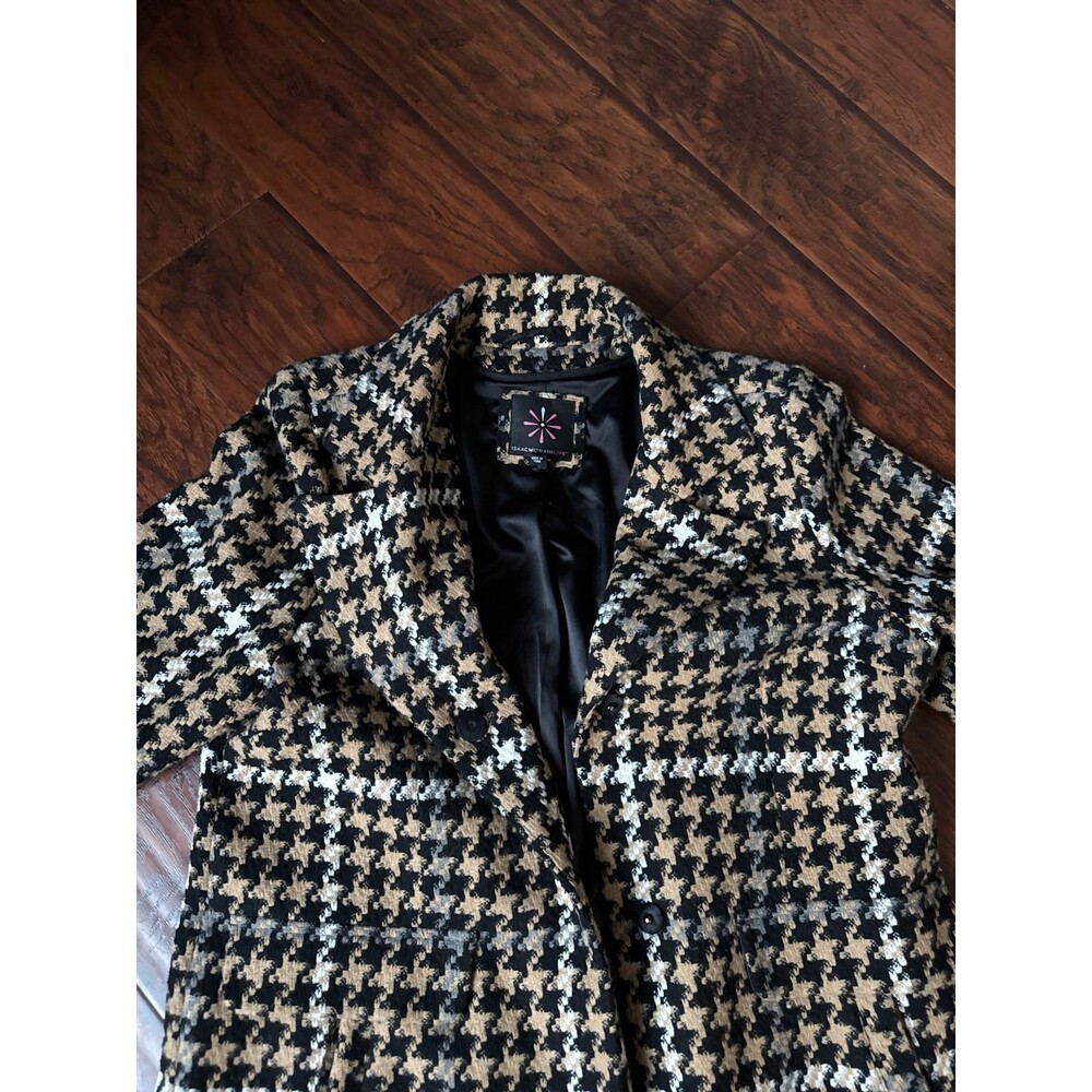 Isaac Mizrahi Houndstooth Check Coat size 16 - Picture 2 of 5